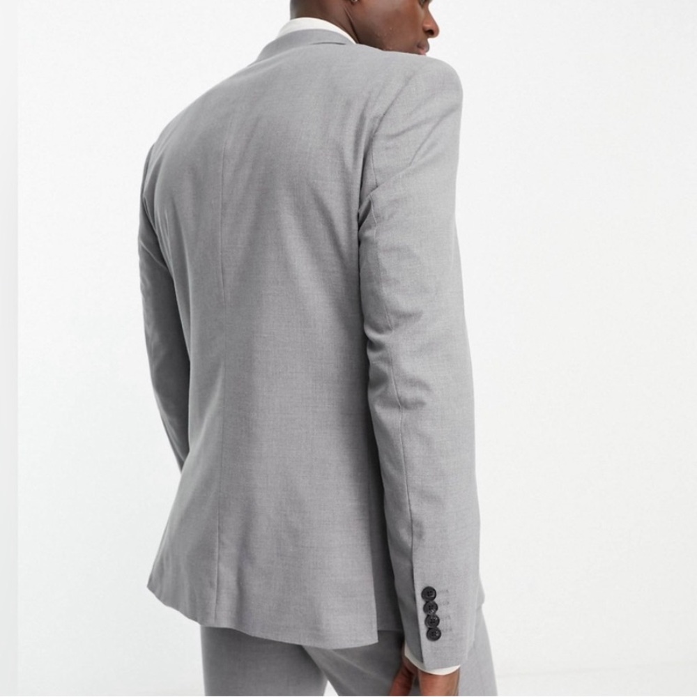 ASOS design slim suit jacket in gray